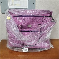 Purple Tote Bag in Plastic