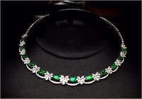 7.6ct natural emerald necklace in 18K gold