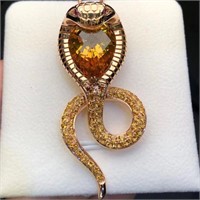 Egyptian Serpent God Wajit 18k gold pendant
