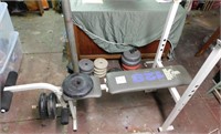 WEIDNER WEIGHT BENCH & WEIGHTS