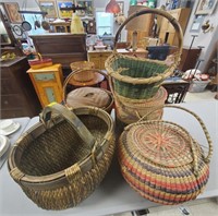 Lot of Assorted Mexican Style Baskets,