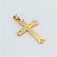 14k Gold Cross Charm (.9g)