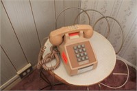 vintage Tan Push button phone