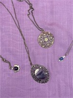 4 nice silver colored Necklaces