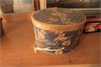Blue sewing box with contents