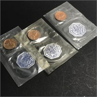 3x 1960’s USA 1 cent in sealed packs