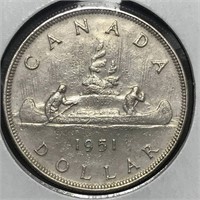 1951 Silver Dollar Canada