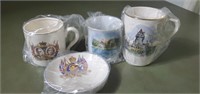 Vintage Collectible Cups & Plate