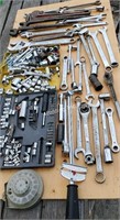 Many types of Wrenches and socket sets galore-B