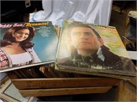Crate of albums 60s 70s 80s