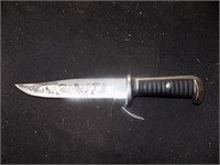 Black knife with guard