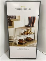 Threshold Stackable 3 Tier Shoe Rack