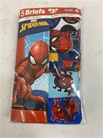 (2x bid) Spiderman 5 Pk Size 4 Boys Underwear