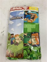 (2x bid) Minecraft 5 Pk Size 8 Boys Underwear