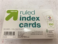 (10x bid) 100 Ct Color Ruled Index Card Pack