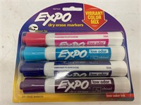 (6x bid) Expo 4 Pk Vibrant Dry Erase Markers