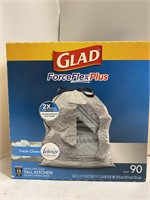 (4x bid) Glad 90 Ct Force Flex Trash Bags