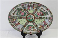 Vintage Japanese Famille Rose Medallion Platter