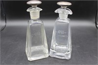 Antique Oil/Vinegar Glass Flasks