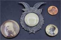 Vintage Political Buttons, Medallion