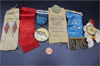 1800s/early 1900s Ribbons/ Pins