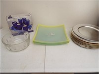 Chargers, Plates, Bowl, Candles