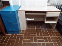Desk, Filing Cabinet