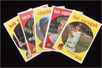 (5) 1959 Topps baseball cards -