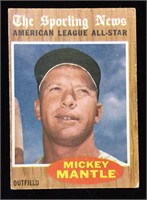 1962 Topps #471 Mickey Mantle AS baseball card
