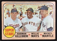 1968 Topps #490 Killerbrew, Mays & Mantle