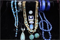 Vintage Blue Jewelry Collection