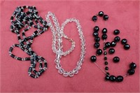Three Vintage Glass Necklaces