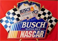 Busch "Official Beer Of NASCAR" Tin Sign