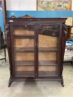 Early Oak Carved Bookcase