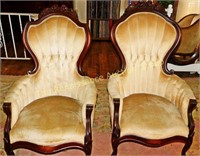 Victorian Gentleman's & Lady's Chairs