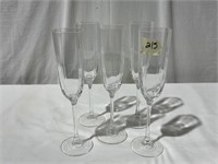 5 Square Champagne Glasses