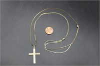 Vintage 14K Gold Necklace & Cross Pendant