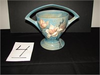 Roseville 8" Magnolia, Blue Single Handled Vase