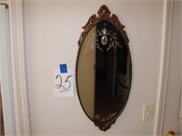 Beautiful 28" H Oval Mirror