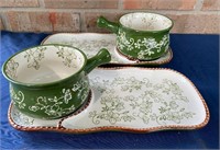 FORAL LACE TEMPTATIONS SOUP AND SANDWICH SET OF 2
