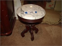 Smaller Round Marble Top Stand
