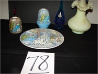 6 Fenton Pieces - 1 Signed Bell