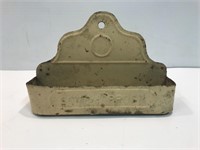 Antique tin comb and brush holder