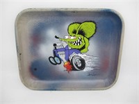 1970S HAND PAINTED RAT FINK PAINTED TRAY