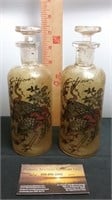 Painted Glass Bottles Qty. 2