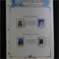 UN Stamps 1984-88 Mint NH on White Ace Pages