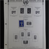 UN Stamps 1962-83 Mint NH on White Ace Pages