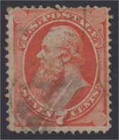 US Stamp #138 Used H Grill w/ perf faults CV $525