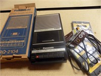 like new vintage tape recorder with tapes