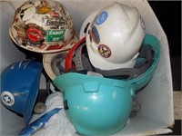box of hard hats at least 12